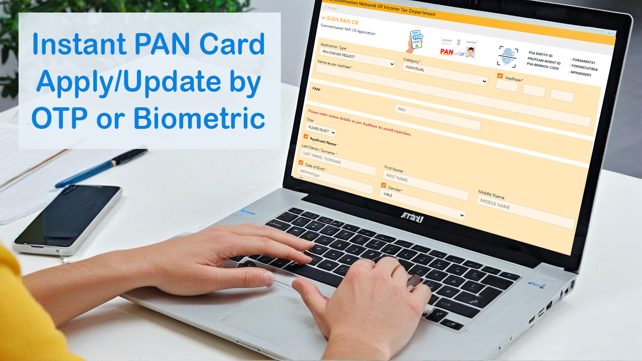 nsdl instant pan card apply login id